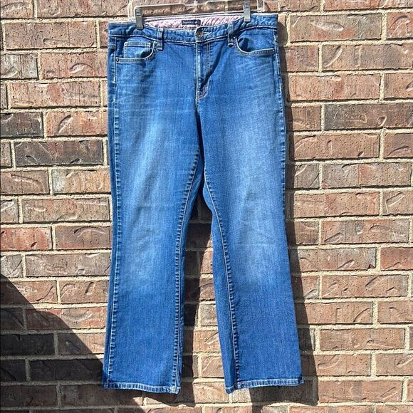 Tommy Hilfiger Women’s Flare Bootcut Vintage 2008 Blue Jeans 34 inch Y2K - Picture 1 of 16
